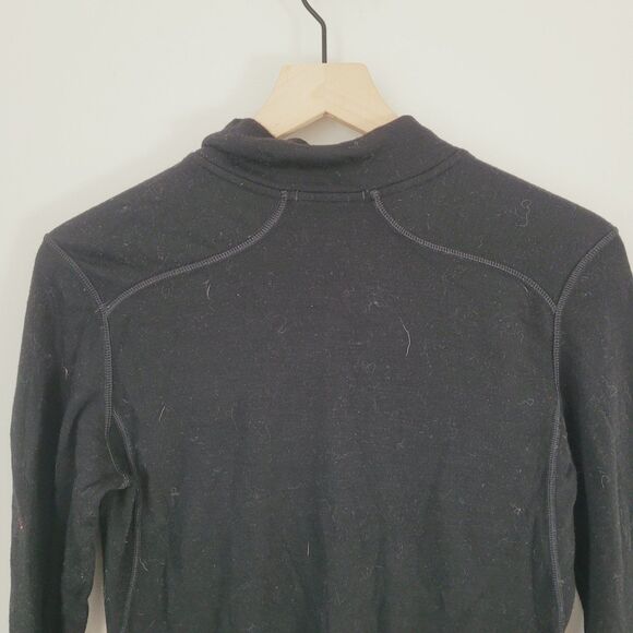 Smartwool Women's Classic Thermal Merino Base Layer 1/4 Zip in Black Size XL - Picture 10 of 10